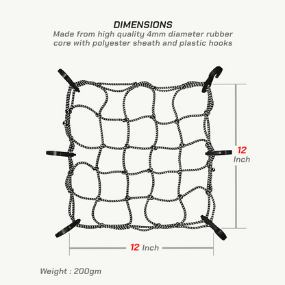 ViaTerra Bungee Reflective Tie Down Net (12″ X 12″)