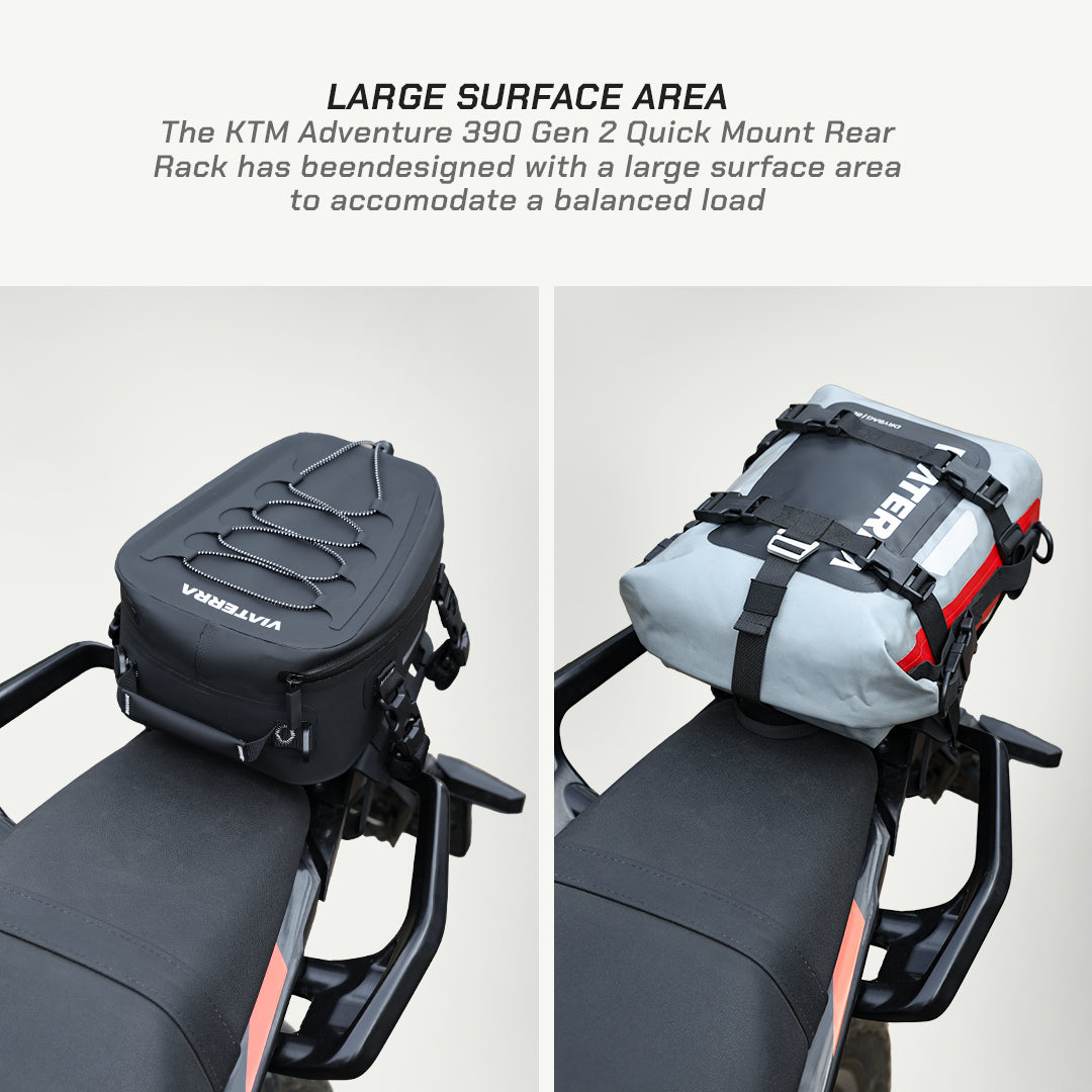 ViaTerra Quick Mount Rear Rack For KTM Adventure 390/250 Gen 2