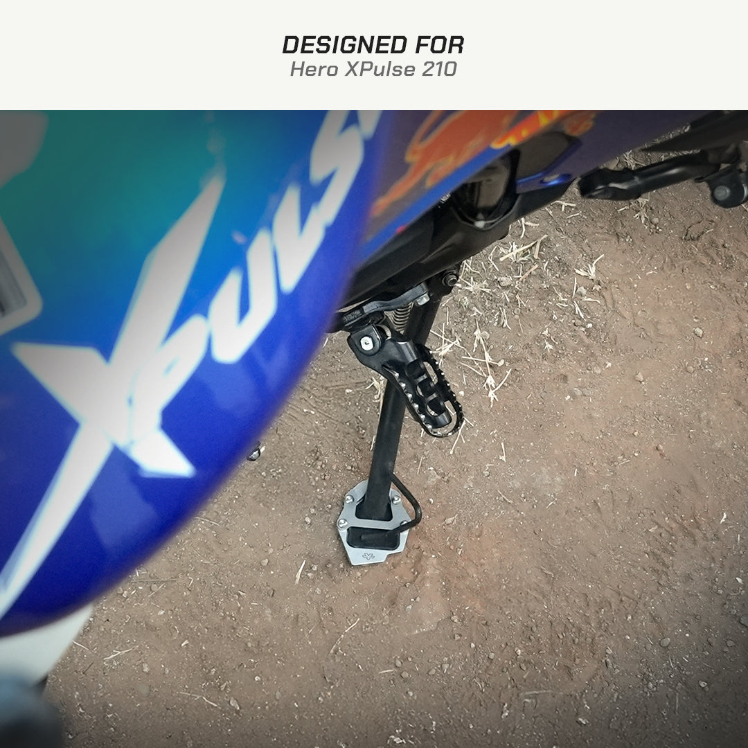ViaTerra Sidestand Shoe For Hero XPulse 210 (Silver)