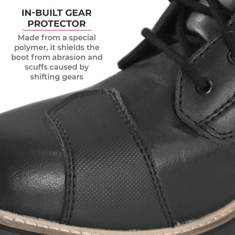 Viaterra Bronson - Retro Motorcycle Riding Boots For Men (Black)