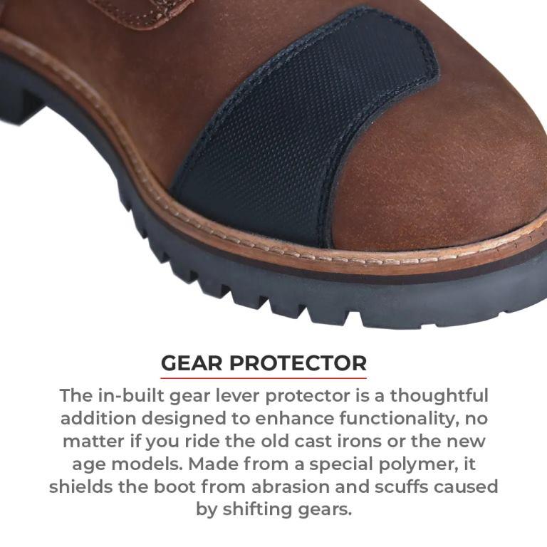 Viaterra Bronson - Retro Motorcycle Riding Boots For Men (Brown)