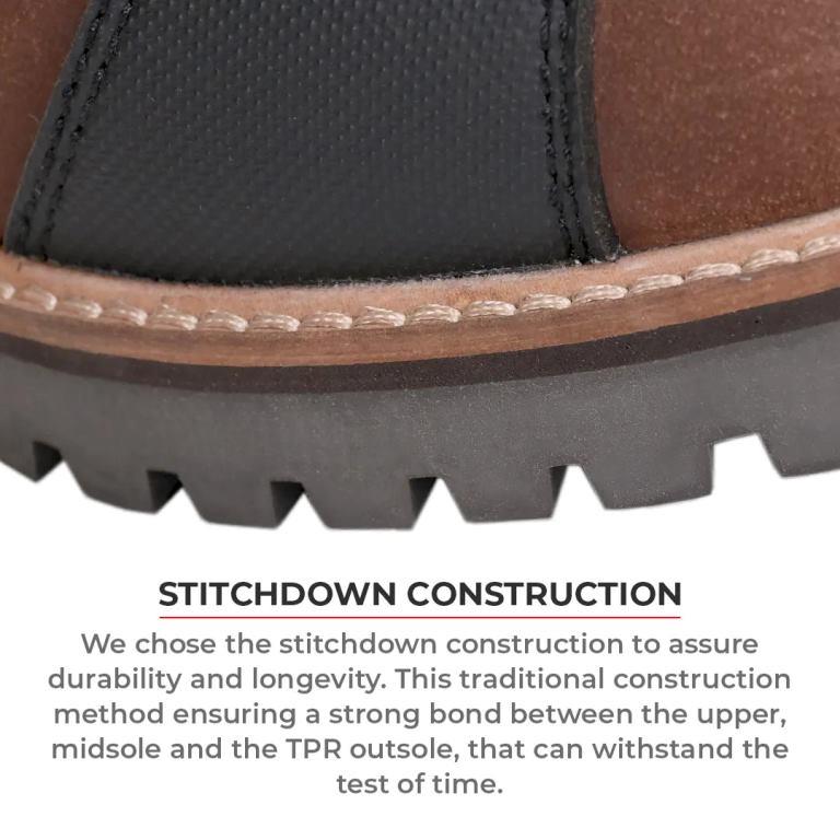 Viaterra Bronson - Retro Motorcycle Riding Boots For Women (Brown)