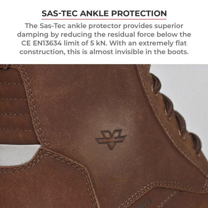 Viaterra Bronson - Retro Motorcycle Riding Boots For Women (Brown)