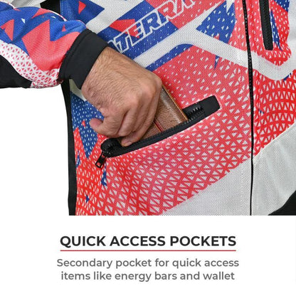 Viaterra Corbett Custom Color - Off Road Trail Riding Jacket - Red Blue