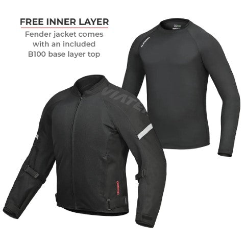 Viaterra Fender Urban Mesh Riding Jacket (with base layer) - Red - Riders Junction