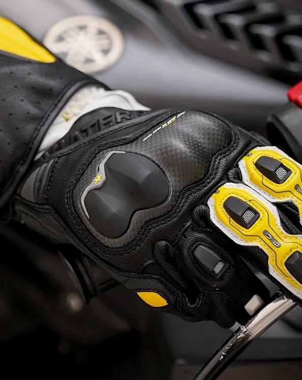 Viaterra Grid Mk3 – Full Gauntlet Riding Gloves - Yellow