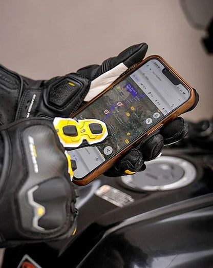 Viaterra Grid Mk3 – Full Gauntlet Riding Gloves - Yellow