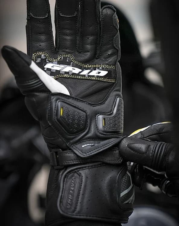 Viaterra Grid Mk3 – Full Gauntlet Riding Gloves - Black