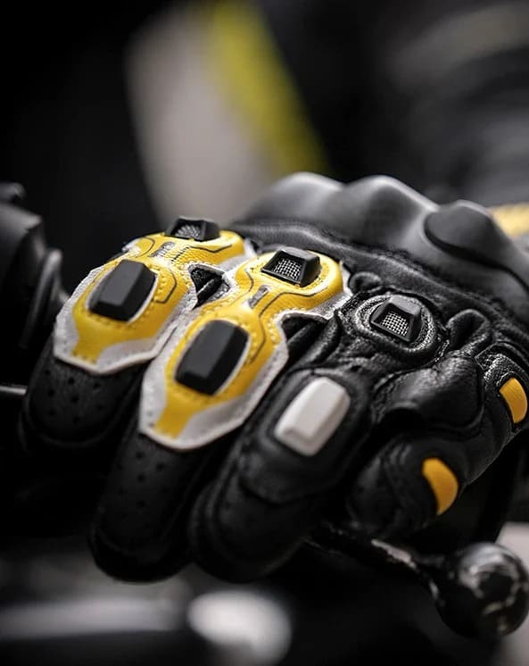 Viaterra Grid Mk3 – Full Gauntlet Riding Gloves - Yellow