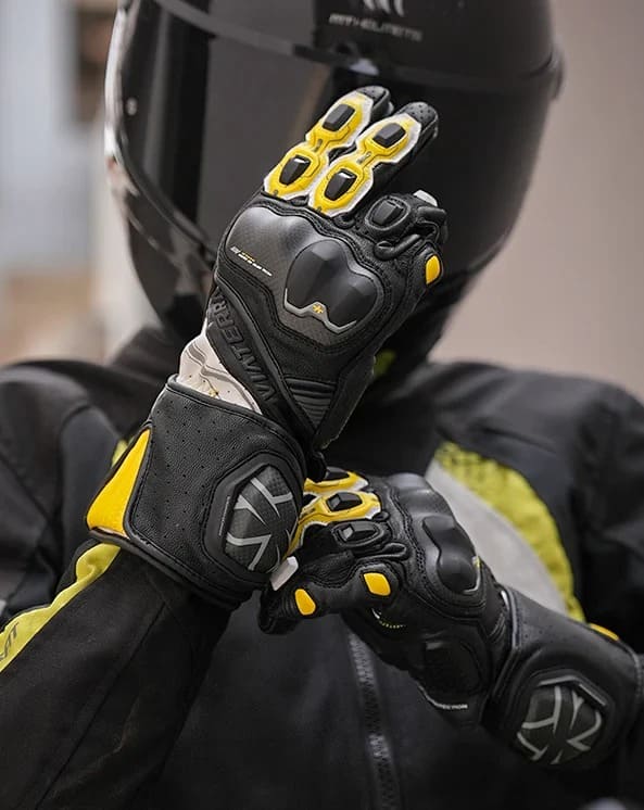 Viaterra Grid Mk3 – Full Gauntlet Riding Gloves - Yellow