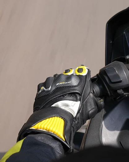 Viaterra Grid Mk3 – Full Gauntlet Riding Gloves - Yellow