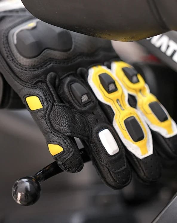 Viaterra Grid Mk3 – Full Gauntlet Riding Gloves - Yellow