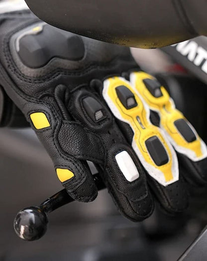 Viaterra Grid Mk3 – Full Gauntlet Riding Gloves - Yellow