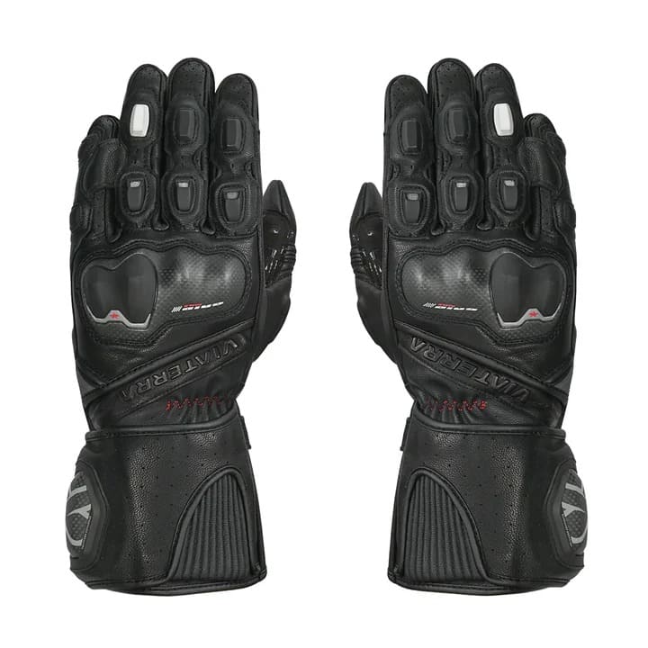 Viaterra Grid Mk3 – Full Gauntlet Riding Gloves - Black