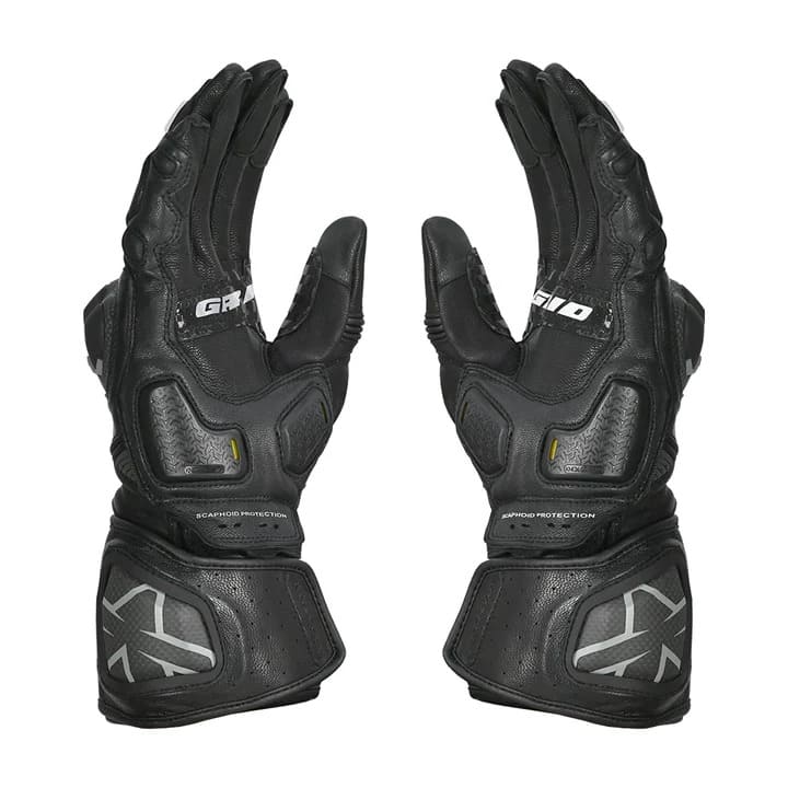Viaterra Grid Mk3 – Full Gauntlet Riding Gloves - Black