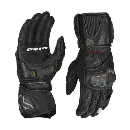 Viaterra Grid Mk3 – Full Gauntlet Riding Gloves - Black