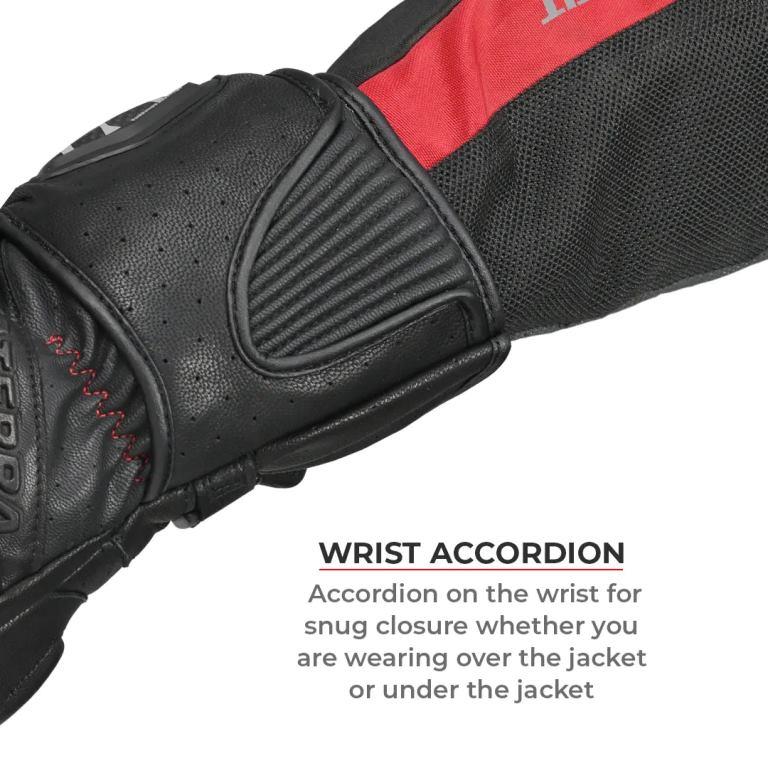 Viaterra Grid Mk3 – Full Gauntlet Riding Gloves - Red
