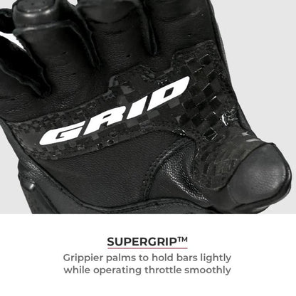 Viaterra Grid Mk3 – Full Gauntlet Riding Gloves - Black