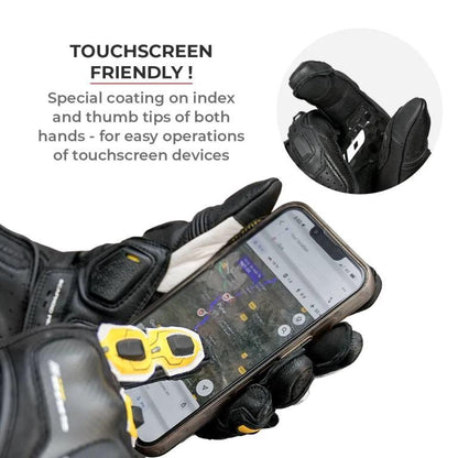 Viaterra Grid Mk3 – Full Gauntlet Riding Gloves - Yellow