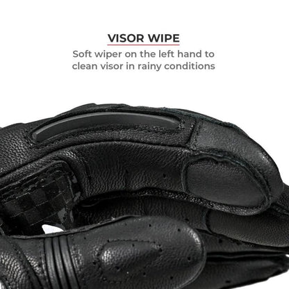 Viaterra Grid Mk3 – Full Gauntlet Riding Gloves - Black