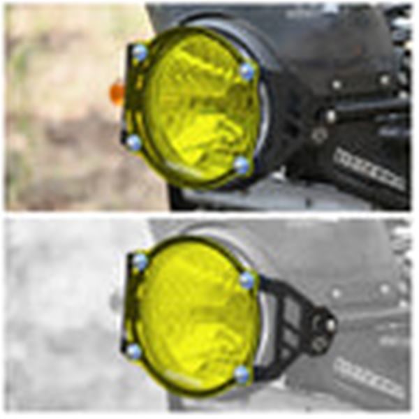Viaterra Headlight Guard for Royal Enfield Himalayan - Yellow Tint (BS6-2021)