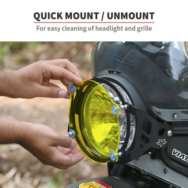 Viaterra Headlight Guard for Royal Enfield Himalayan - Yellow Tint