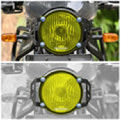 Viaterra Headlight Guard for Royal Enfield Himalayan - Yellow Tint (BS-4)