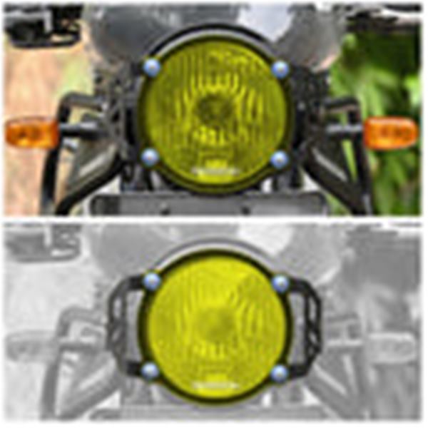 Viaterra Headlight Guard for Royal Enfield Himalayan - Yellow Tint (BS6-2021)