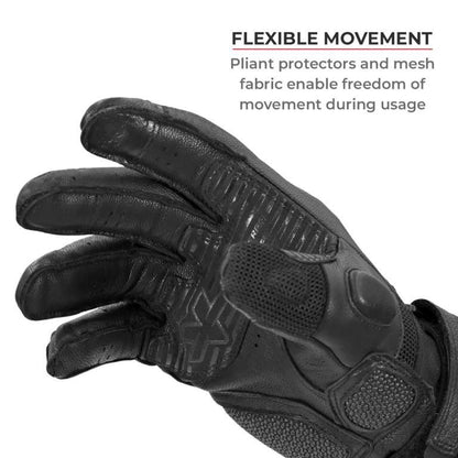 Viaterra Kruger – Motorcycle Touring Riding Gloves - Midnight Black