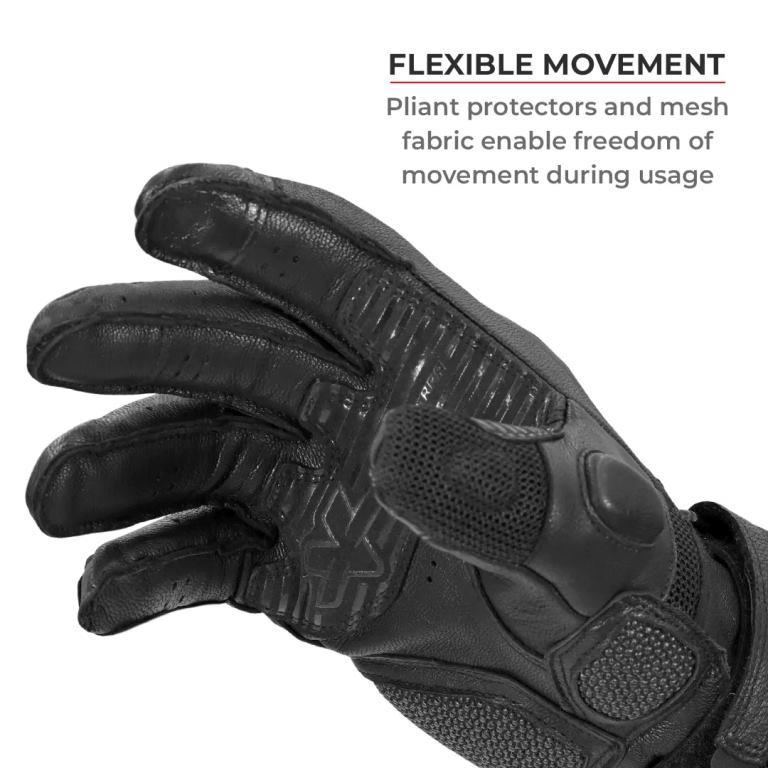 Viaterra Kruger – Motorcycle Touring Riding Gloves - Midnight Black