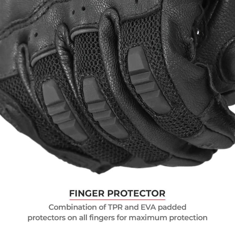 Viaterra Kruger – Motorcycle Touring Riding Gloves - Sunset Red