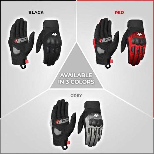 Viaterra Miller Urban Motorcycle Riding Gloves-Red