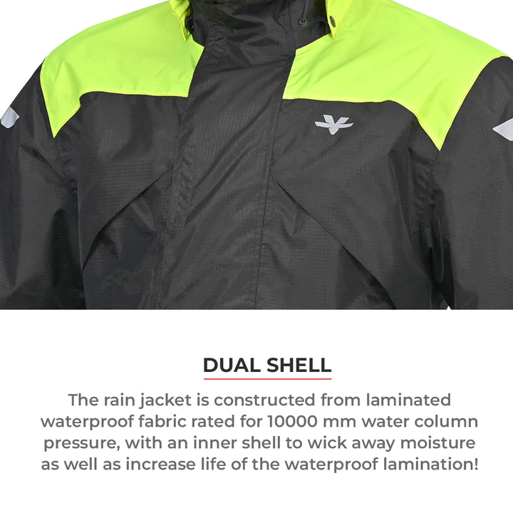 Viaterra P300 – Motorcycle Rain Jacket / Rain Coat for Riders