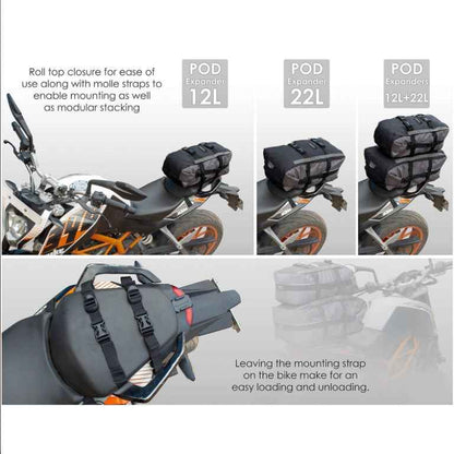 Viaterra Pod TailBag Expanders Grey