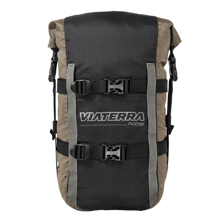Viaterra Pod - 100% Waterproof Motorcycle Tail Bag - Beige