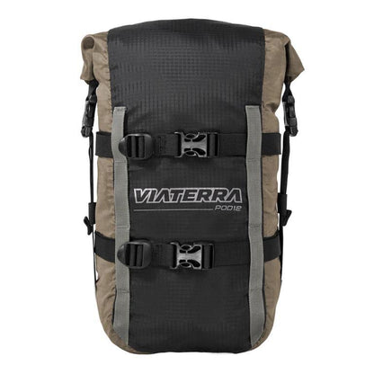 Viaterra Pod - 100% Waterproof Motorcycle Tail Bag - Beige