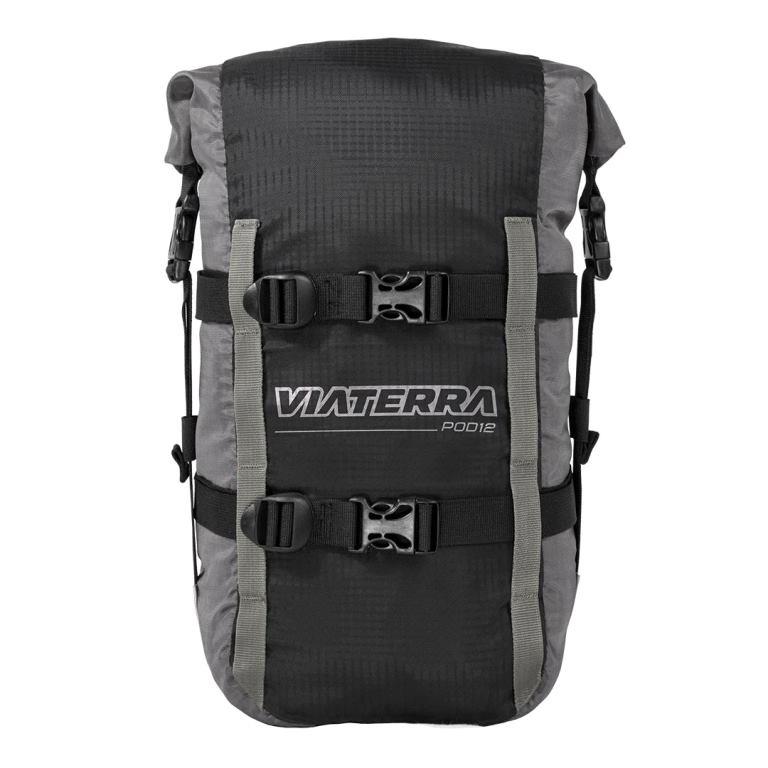 Viaterra Pod - 100% Waterproof Motorcycle Tail Bag - Grey