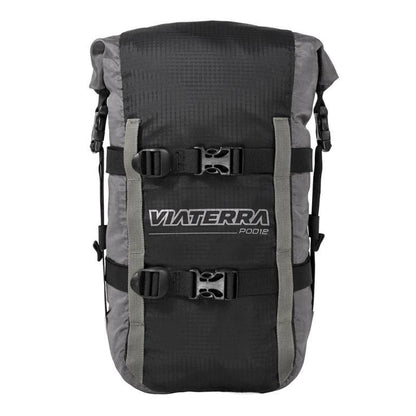 Viaterra Pod - 100% Waterproof Motorcycle Tail Bag - Grey