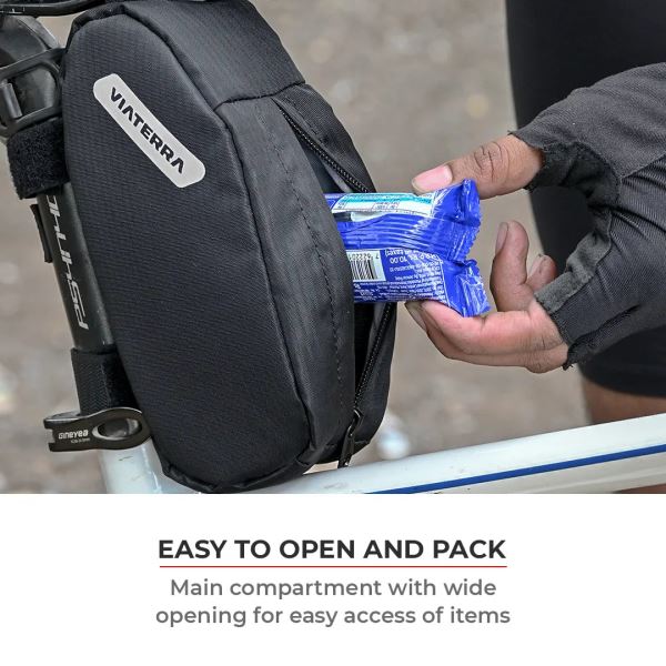 Viaterra-Seat Post Cycling Bag Black