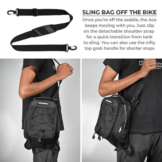 Viaterra Ace Universal Motorcycle Tank Bag (Strap Based)