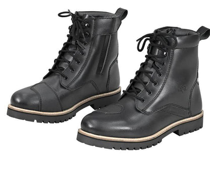 Viaterra Bronson - Retro Motorcycle Riding Boots For Women (Black)