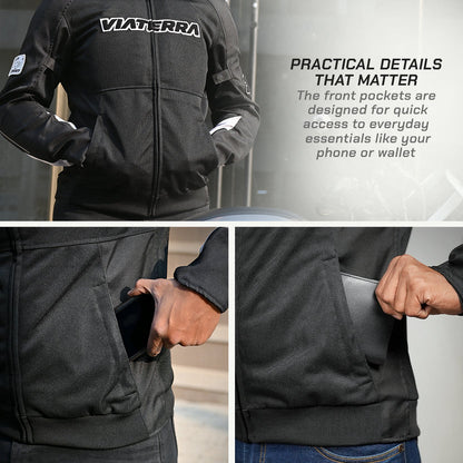 Viaterra Cooper Urban Bomber Mesh Riding Jacket (Orca)