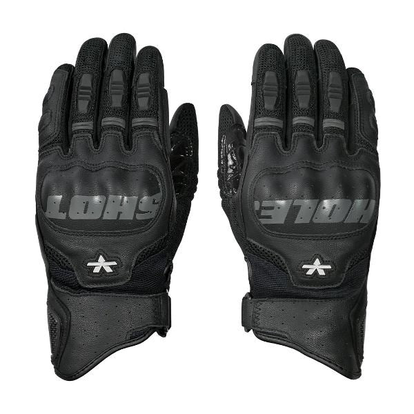 Viaterra Holeshot Pro Semi Gauntlet Hybrid Riding Gloves - Black