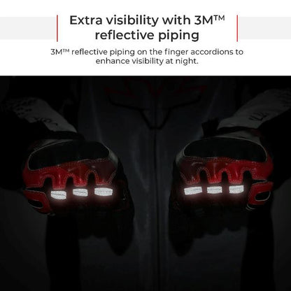 Viaterra Holeshot Pro Semi Gauntlet Hybrid Riding Gloves - Black