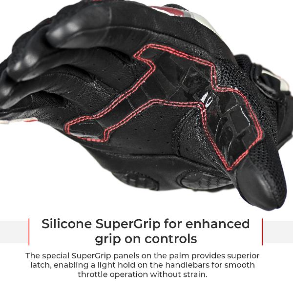 Viaterra Holeshot Pro Semi Gauntlet Hybrid Riding Gloves - Black