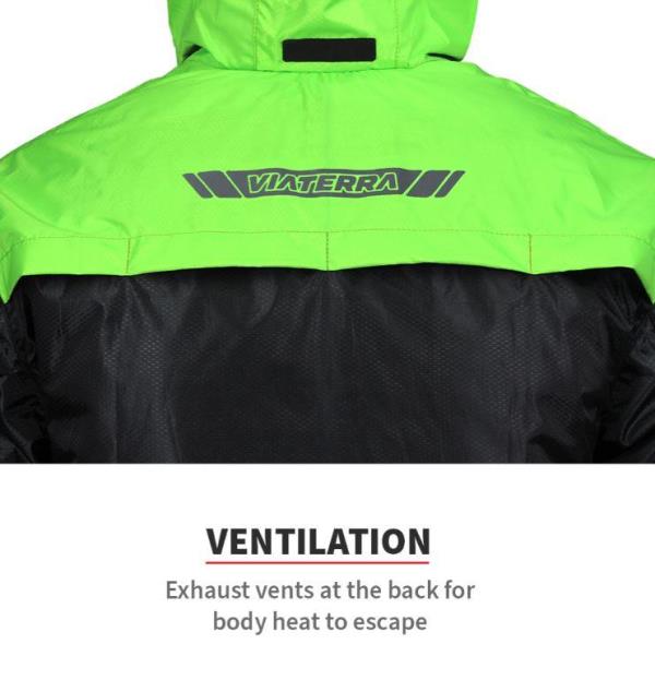 Viaterra M200 Rain Jacket – Pro (Black/Green)