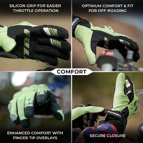 Viaterra Roost V2 Offroad Motorcycle Gloves-Cactus