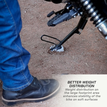 Viaterra Sidestand Shoe For Royal Enfield Bear 650 (Silver)