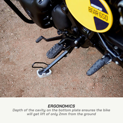 Viaterra Sidestand Shoe For Royal Enfield Bear 650 (Silver)