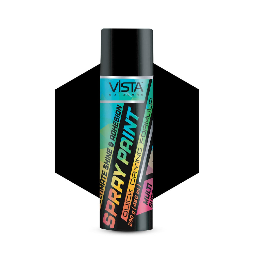 Vista Spray Paint Black Glossy 400 ML